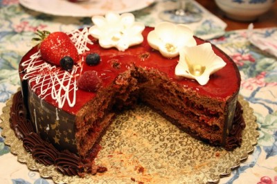 Pastries by Edie chocolate raspberry cake