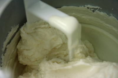 freshly churned cottage cheese ice cream