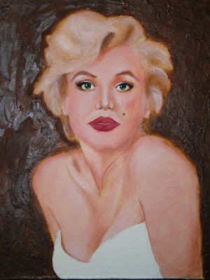 Marilyn Monroe chocolate painting