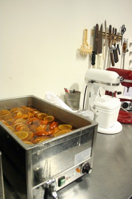 candied oranges and other pastry equipment