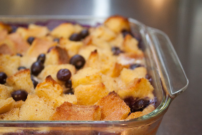 blueberry bread pudding